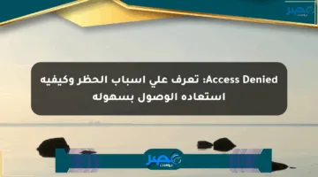 Access Denied: تعرف على أسباب الحظر وكيفية استعادة الوصول بسهولة